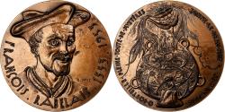 World Coins - France, Medal, François Rabelais, Bronze, Joly,