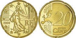 World Coins - France, 20 Euro Cent, 2009, Paris, BE, , Brass, KM:1411