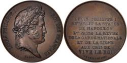 World Coins - France, Medal, Louis-Philippe Ier, Rétablissement de la statue de Napoléon