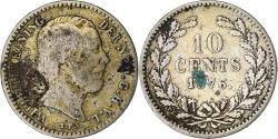 World Coins - Netherlands, William III, 10 Cents, 1876, Utrecht, Silver,