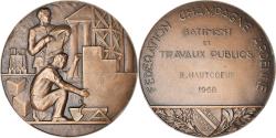World Coins - France, Medal, French Fifth Republic, Federation Champagne Ardenne - Batiment et