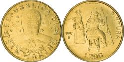World Coins - Coin, San Marino, 200 Lire, 1997, Rome, , Aluminum-Bronze, KM:366