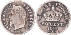 World Coins - Coin, France, Napoleon III, Napoléon III, 20 Centimes, 1867, Paris,