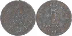 World Coins - Coin, GERMANY - EMPIRE, 5 Pfennig, 1916, Berlin, , Iron, KM:19