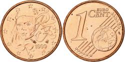 World Coins - France, Euro Cent, BU, 1999, Monnaie de Paris, Copper Plated Steel,