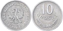 World Coins - Poland, 10 Groszy, 1961, Warsaw, Aluminum,
