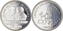 World Coins - France, Medal, 50 Ans du Traité de l'Elysée, De Gaulle-Adenauer, Politics