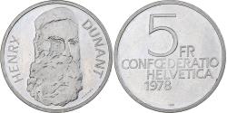 World Coins - Switzerland, 5 Francs, Henry Dunant, 1978, Bern, Cupronickel,