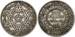 World Coins - Morocco, Mohammed V, 200 Francs, 1953, Paris, Silver, , KM:53