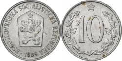World Coins - Czechoslovakia, 10 Haleru, 1969, Aluminum, , KM:49.1