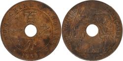 World Coins - French Indochina, 1 Centime, 1938, Paris, Bronze,