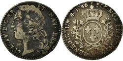 World Coins - Coin, France, Louis XV, 1/10 Écu au bandeau, 12 Sols, 1/10 ECU, 1766, Paris