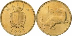 World Coins - Malta, 1 Cent, Weasel, 2007, Llantrisant, Nickel brass,