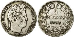 World Coins - Coin, France, Louis-Philippe, 5 Francs, 1838, Marseille, , Silver