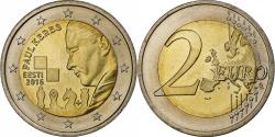 World Coins - Estonia, 2 Euro, Paul Keres, 2016, Vilnius, Bi-Metallic,