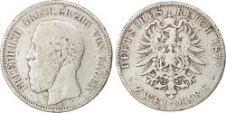 World Coins - Coin, German States, BADEN, Friedrich I, 2 Mark, 1877, Stuttgart,