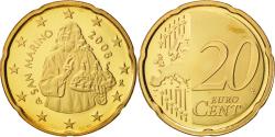 World Coins - San Marino, 20 Euro Cent, 2008, , Brass, KM:483
