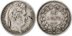 World Coins - France, Louis-Philippe, 25 Centimes, 1847, Paris, Silver,