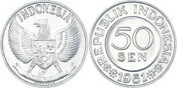 World Coins - Coin, Indonesia, 50 Sen, 1961