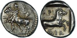 Ancient Coins - Thessaly, Drachm, ca. 420-400 BC, Larissa, Silver, , HGC:4-420