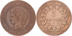 World Coins - Coin, France, Cérès, 5 Centimes, 1877, Paris, , Bronze, KM:821.1