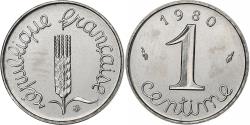 World Coins - France, 1 Centime, Épi, 1980, MDP, série FDC, Stainless Steel,