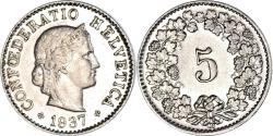 World Coins - Coin, Switzerland, 5 Rappen, 1937