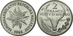 World Coins - Coin, Madagascar, 2 Francs, 1965, Paris, , Stainless Steel