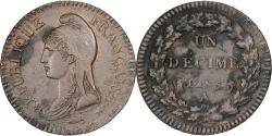 World Coins - France, 1 Décime, Dupré, AN 5, Paris, Copper, , Gadoury:187