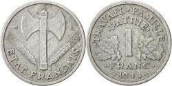 World Coins - France, 1 Franc, Bazor, 1944, Beaumont-Le-Roger, Aluminum,