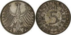 World Coins - GERMANY - FEDERAL REPUBLIC, 5 Mark, 1960, Karlsruhe, Silver, , KM:112.1