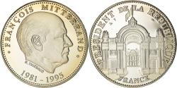 World Coins - France, Medal, French Fifth Republic, History, Thiébaud, François Mitterand
