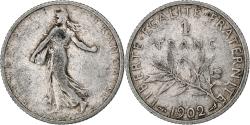 World Coins - France, Franc, Semeuse, 1902, Paris, Silver, , Gadoury:467, KM:844.1
