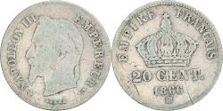 World Coins - Coin, France, Napoleon III, 20 Centimes, 1866, Strasbourg, , Silver