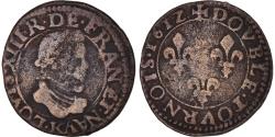 World Coins - Coin, France, Louis XIII, Double Tournois, 1612, Bordeaux, , Copper