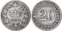 World Coins - Coin, Italy, Umberto I, 20 Centesimi, 1894, Rome, , Copper-nickel