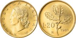 World Coins - Coin, Italy, 20 Lire, 1981, Rome, , Aluminum-Bronze, KM:97.2