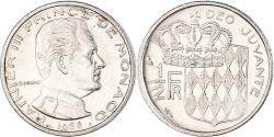 World Coins - Coin, Monaco, Rainier III, 1/2 Franc, 1965, , Nickel, KM:145
