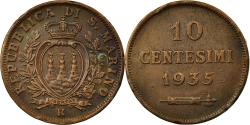 World Coins - Coin, San Marino, 10 Centesimi, 1935, Rome, , Bronze, KM:13