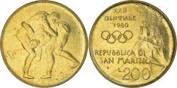 World Coins - Coin, San Marino, 200 Lire, 1980, Rome, , Aluminum-Bronze, KM:109