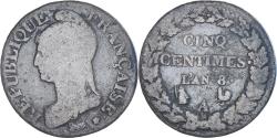 World Coins - Coin, France, Dupré, 5 Centimes, AN 8, Paris, , Copper, Gadoury:126a