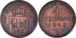 World Coins - Coin, German States, 4 Pfennige, 1868, Berlin, , Copper