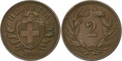 World Coins - Switzerland, 2 Rappen, 1893, Bern, Bronze, , KM:4.1
