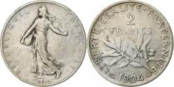 World Coins - France, 2 Francs, Semeuse, 1904, Paris, Silver, , Gadoury:532, KM:845.1