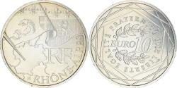 World Coins - France, 10 Euro, Rhône Alpes, 2010, Paris, , Silver, KM:1670