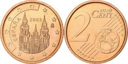 World Coins - Spain, 2 Euro Cent, BU, 2003, Madrid, Copper Plated Steel, , KM:1041