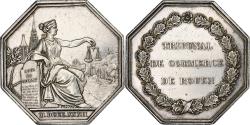 World Coins - France, Token, Tribunal de Commerce de Rouen, 1832, Silver, Barre,