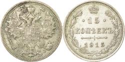 World Coins - Coin, Russia, Nicholas II, 15 Kopeks, 1915, Saint-Petersburg, , Silver