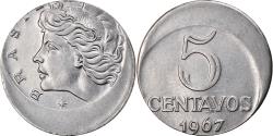 World Coins - Coin, Brazil, 5 Centavos, 1967, error off center strike, , Stainless