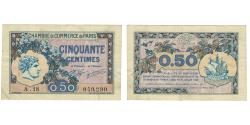 World Coins - France, 50 Centimes, PIROT 97.31, 1922, A.18, PARIS, EF(40-45)